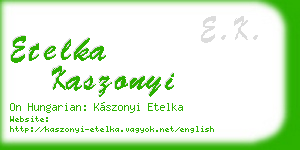 etelka kaszonyi business card