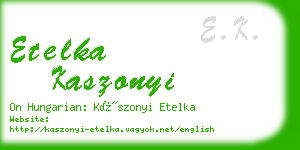 etelka kaszonyi business card